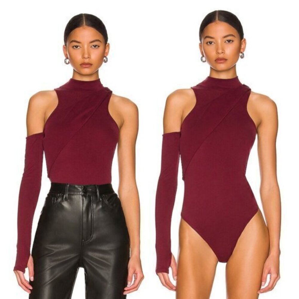 NBD Piper Bodysuit in Burgundy